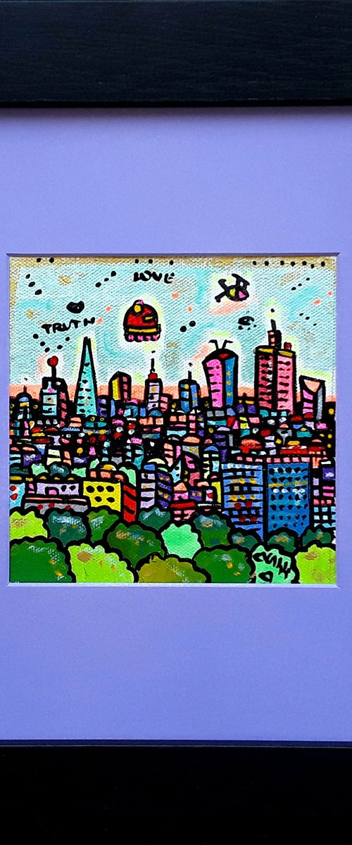 Futuristic View from South East London by Maria Luisa  Azzini