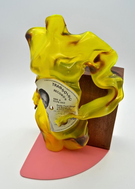 Vinyl Music Record Sculpture - "Are You Lonesome, Tonight?"