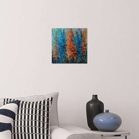 Eternal Spring  Abstract 12" X 12" original painting by Olena Art