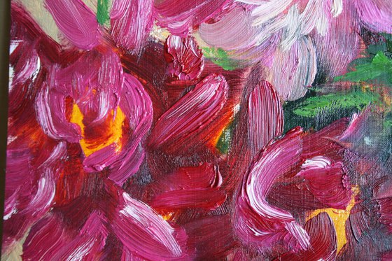 Peonies in Vase II /  ORIGINAL PAINTING