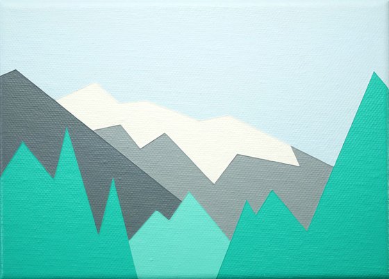 Chatel Minimal mountain landscape painting