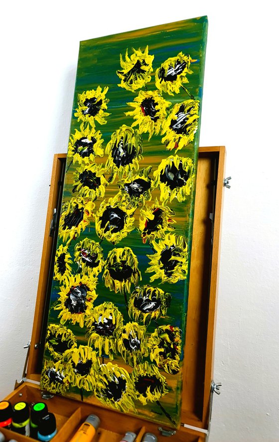 Blooming sunflowers 1
