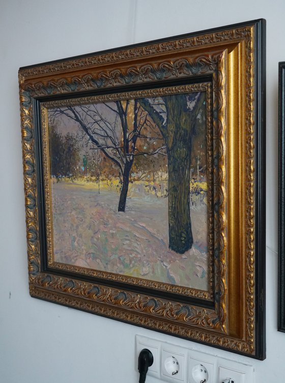 Winter Boulevard at night