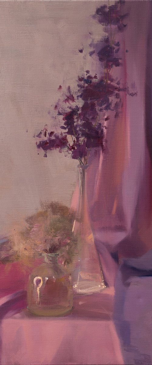 Lilac Flower Painting by Yuri Pysar