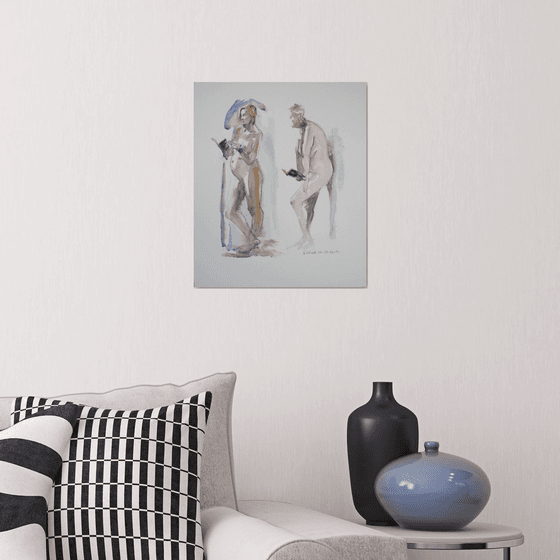 standing female nude