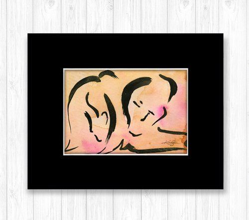 The Lovers 7 - Brushstroke Painting by Kathy Morton Stanion by Kathy Morton Stanion