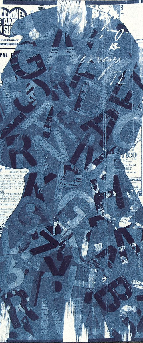 Cyanotype_01_A4_Man and letters by Manel Villalonga