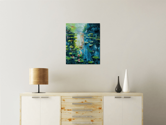 Monet Style Lily Pond Painting