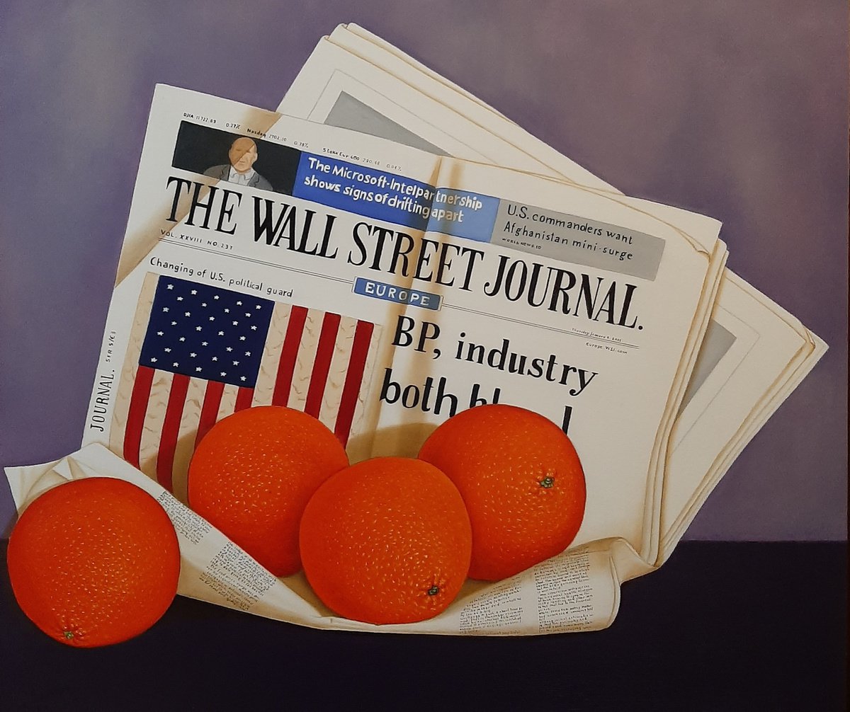 The wall street journal and oranges by olga formisano