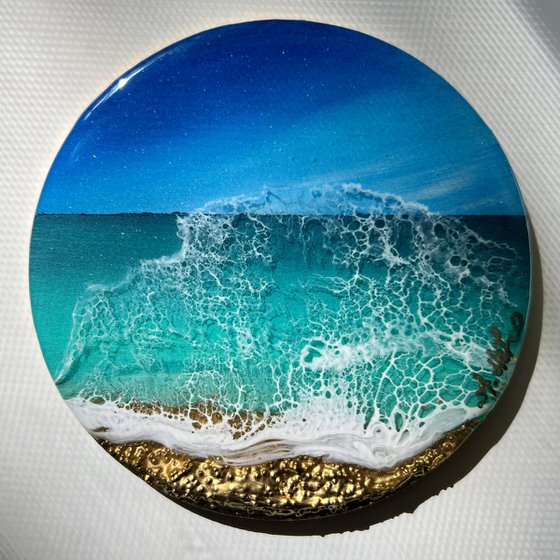 "Little wave" #3 - Miniature ocean painting