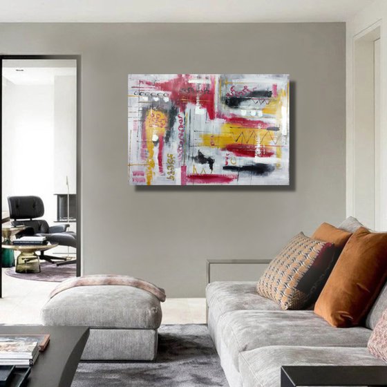 large paintings for living room/extra large painting/abstract Wall Art/original painting/painting on canvas 120x80-title-c817
