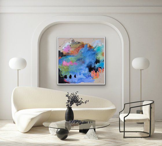 Dreaming of Lake Powell - Abstract landscape painting - Ready to hang