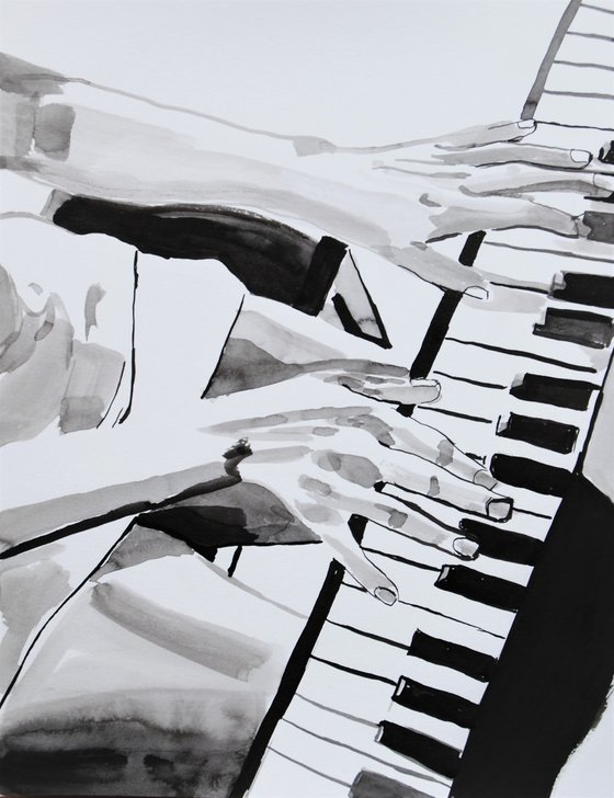 Pianist / 35 x 27 cm