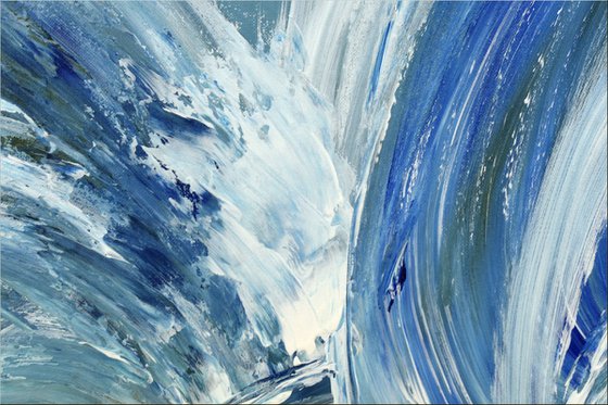 Breakthrough - Abstract Art - Acrylic Painting - Canvas Art - Framed Painting - Abstract Sea Painting - Ready to Hang