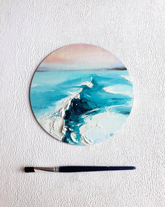Abstract turquoise wave