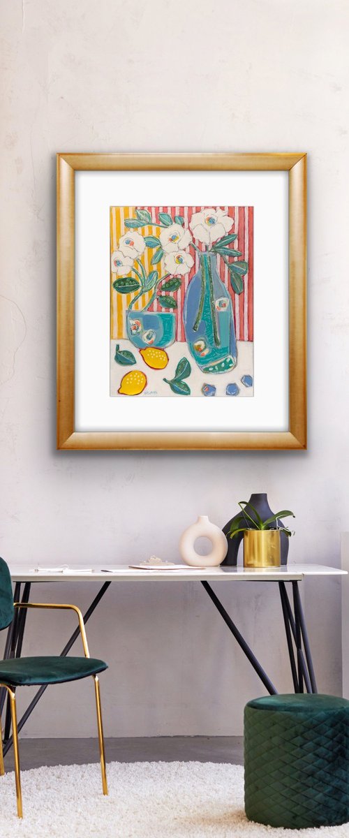 Lemons and Stripes by Holly Wojahn