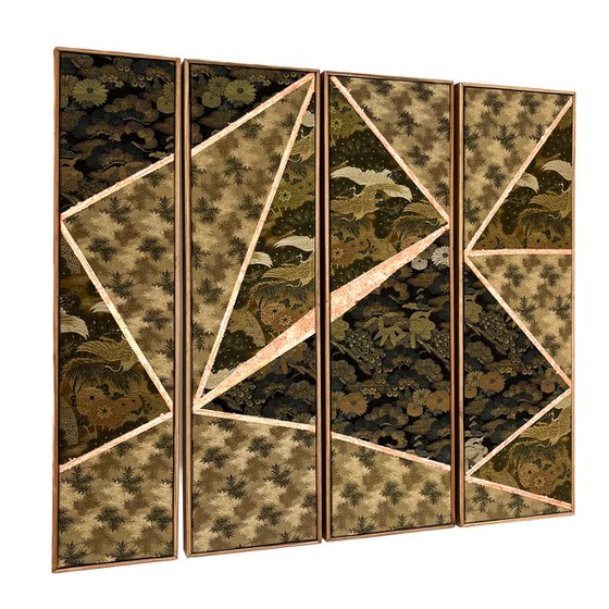 Pine forest Longivety (Kimono Upcycled)