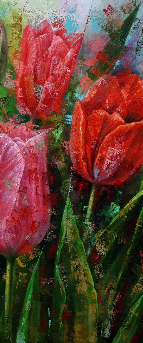 First tulips by Serhii Voichenko