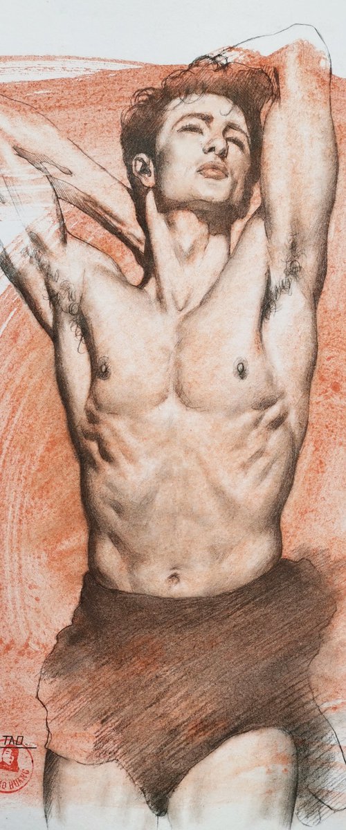 Male nude model #241121 by Hongtao Huang