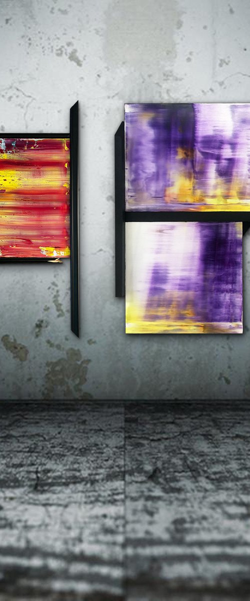 "Be In My Corner" - Save As A Series - Original PMS Mixed Media Assemblage Sculptural Paintings On Wood Pieces and Panels - 40 x 25.5 inches by Preston M. Smith (PMS)