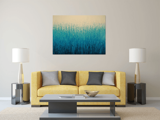 Blue Teal Sand - Seascape