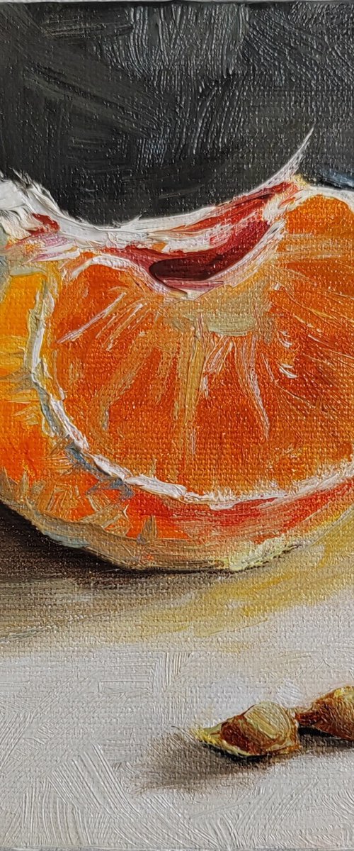 Tangerines slice fruit still by Leyla Demir