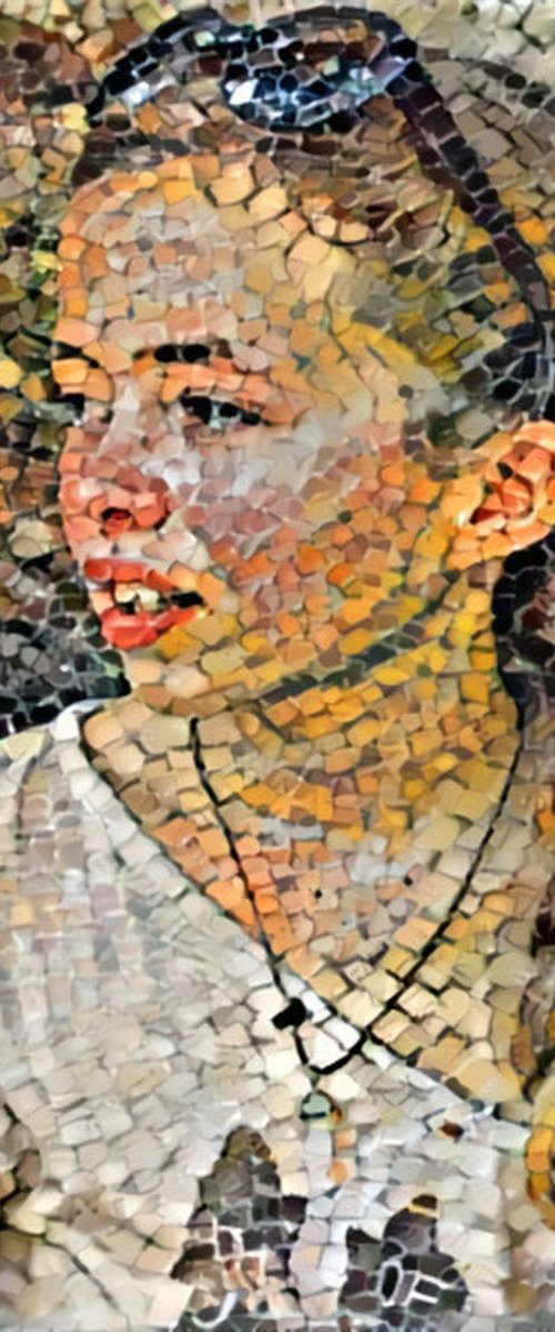 Life scene in mosaic N6 by Danielle ARNAL