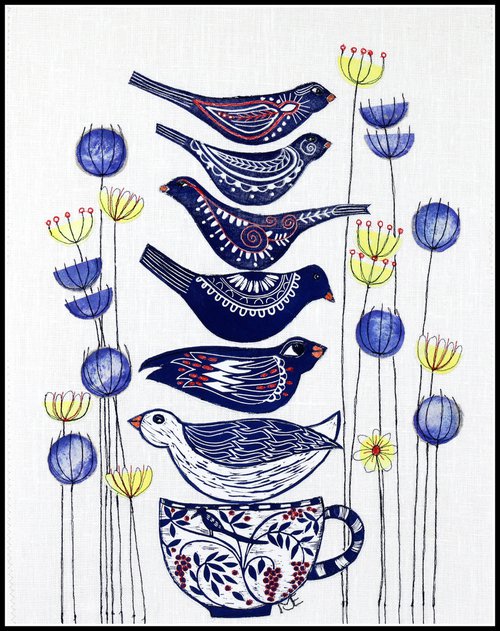 Birds in a teacup by Mariann Johansen-Ellis