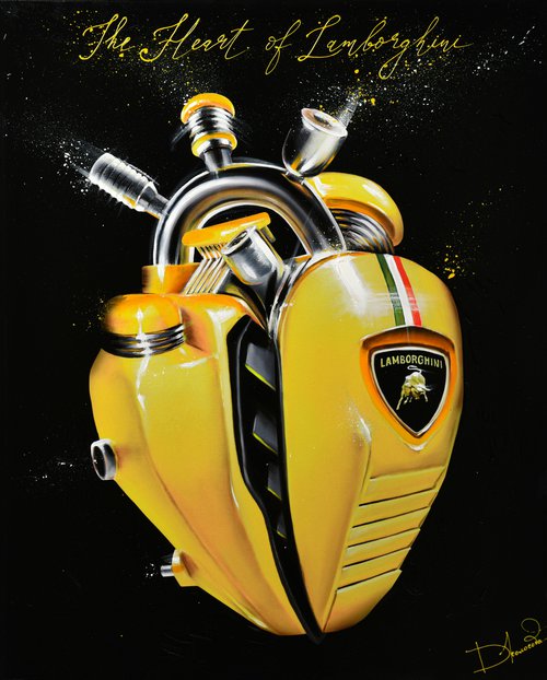 Yellow Heart of Lamborghini by Daria Kolosova