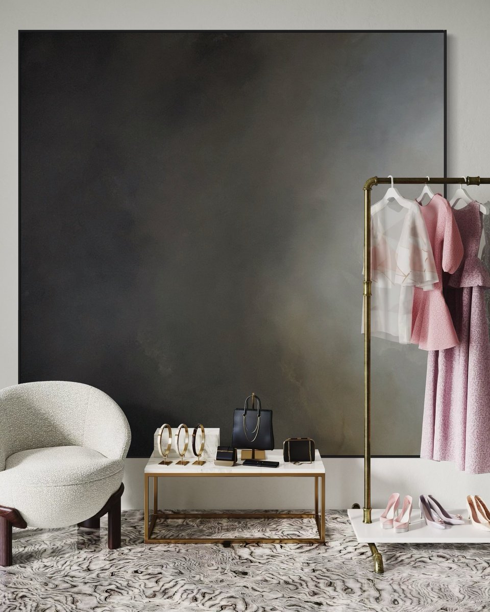 Abstract Acrylic Painting By Gabriela Azar Schreiner, 75 X 75, Midnight Glow, Original Artwork