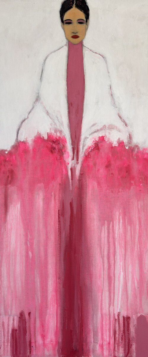 The Girl with Bouquet by Gela MIKAVA