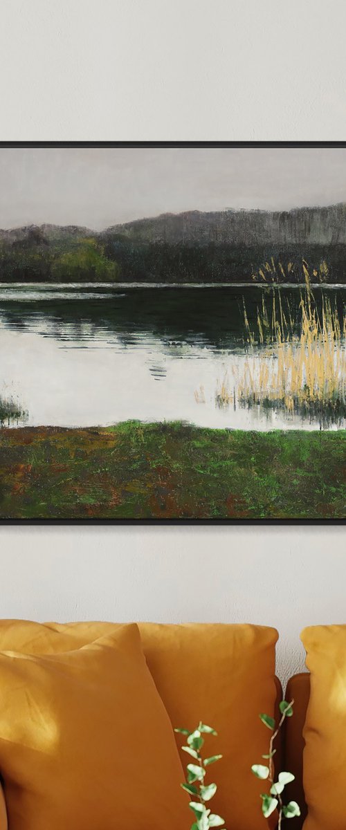 Nocturne 30x30 inch 76x76 cm by Bo Kravchenko by Bo Kravchenko