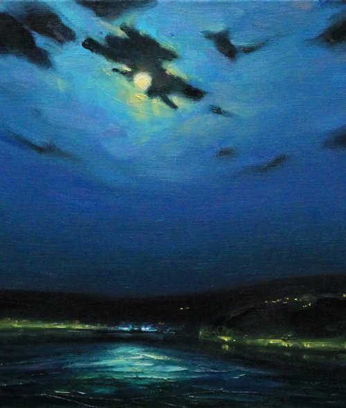 "Full moon in the bay" by Alisa Onipchenko-Cherniakovska