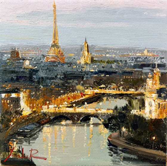 Eiffel in Amber Light
