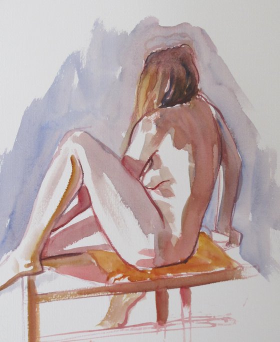 Seated female nude