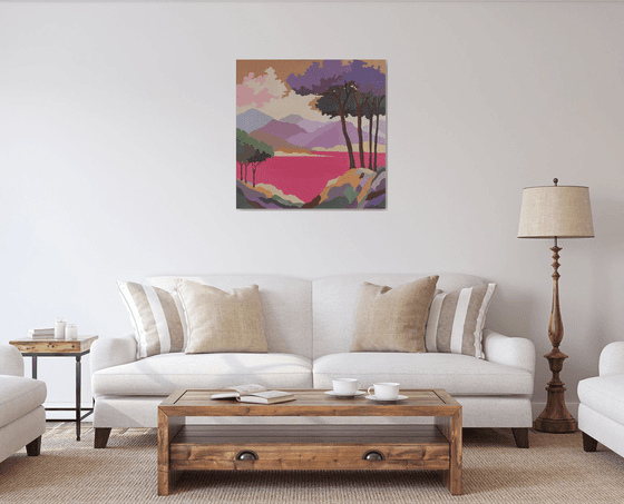 Seascape with Pink Sea