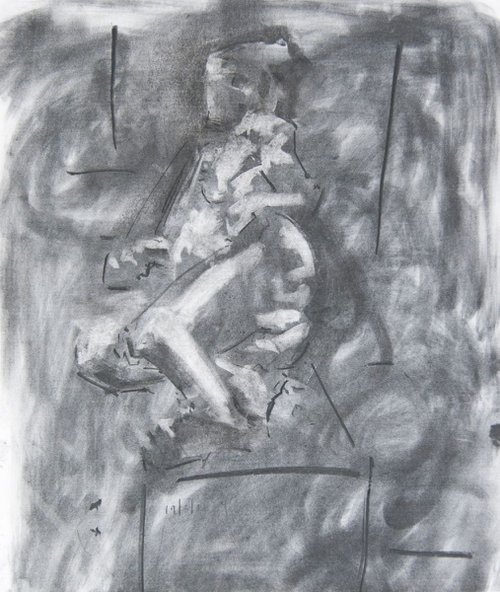Nude Female -Life Drawing No 380 by Ian McKay