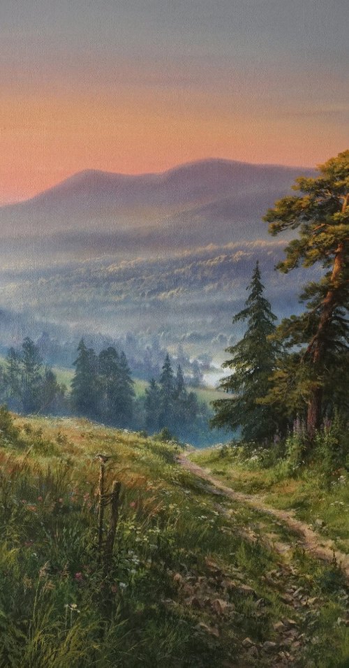 A new day in the mountains by Viktar Yushkevich YUVART