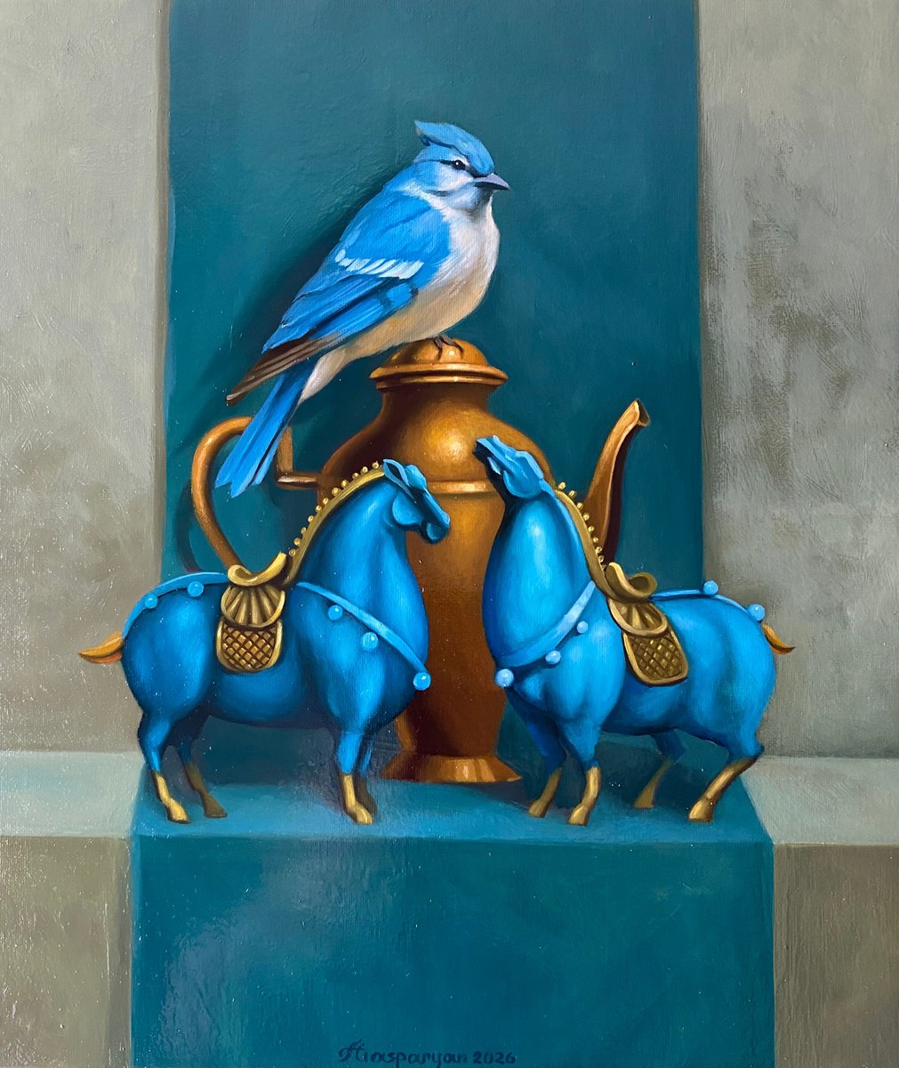 Photorealistic Oil Painting , Blue Harmony By Ara Gasparian, 12 X 14, Artwork For Sale On Artfinder