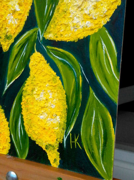 "Lemons paradise" 30*50cm\12*20"\lemons on branch