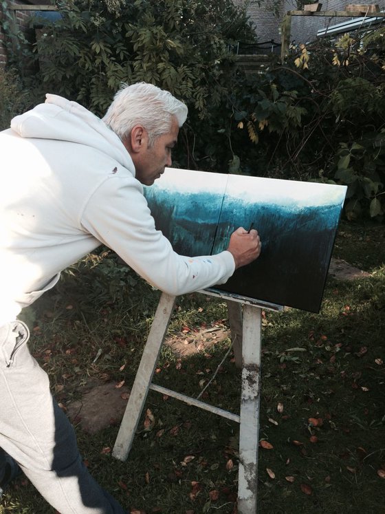 "Blue Monday"  16x32" / 40x80cm Landscape Painting // original painting