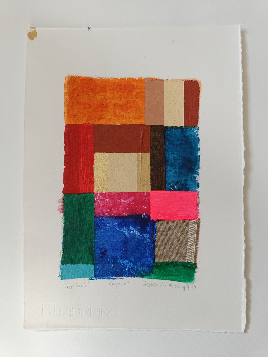 Geometric Painting , Notebook Page 61 By Aleksandra Niemczyk, 12 X 16, Artwork For Sale On Artfinder