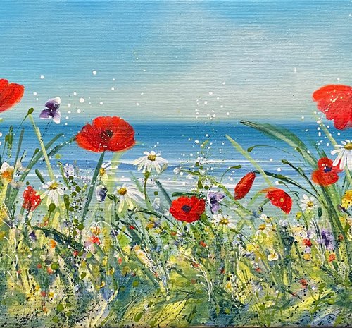 Summer, sea and hedgerows by Emma Sian Pritchard