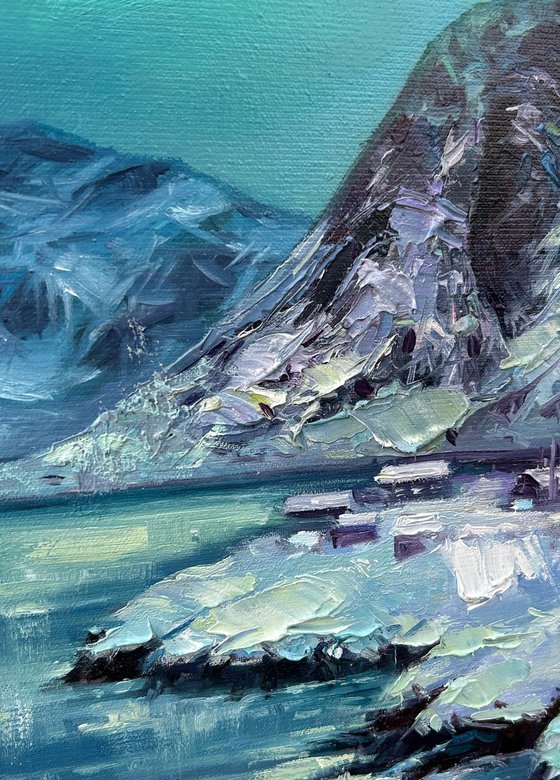 Between Fjord and Sky.Aurora