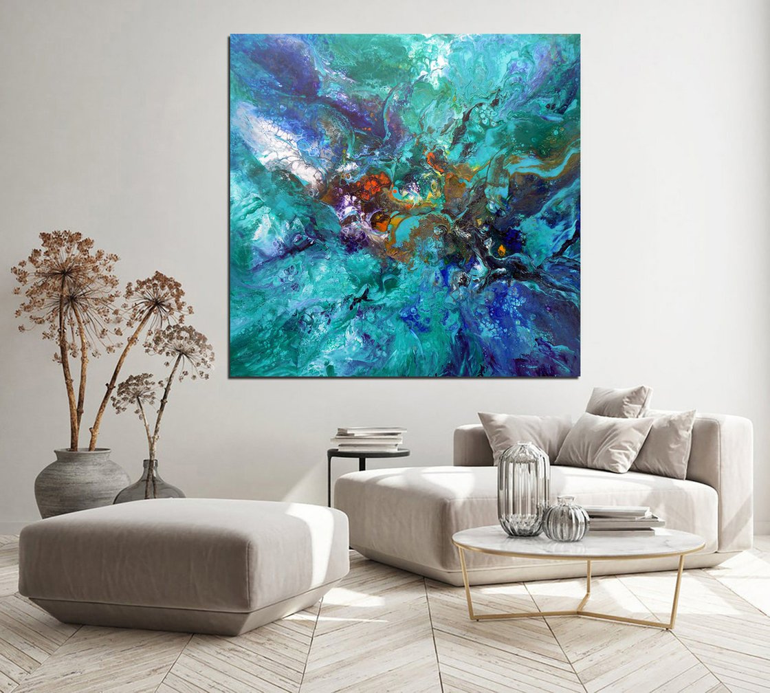 The deep edge of the ocean Acrylic painting by Areti Ampi | Artfinder