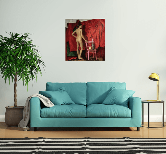 Nude with an apple