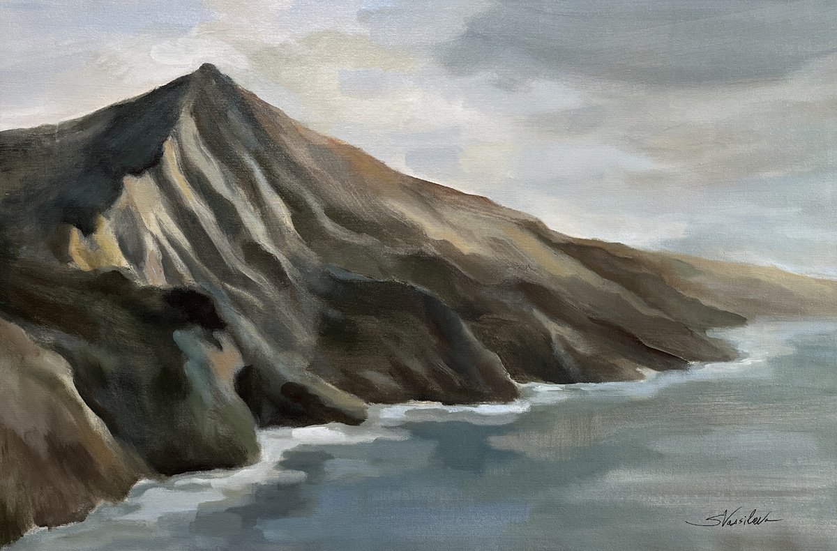  Ragged Beach By Silvia Vassileva, 36 X 24, Artwork For Sale On Artfinder