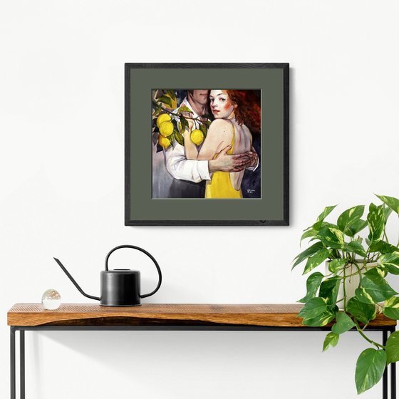 Caution. A couple in love.