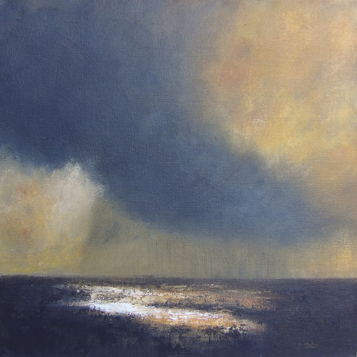 Expressive Landscape Acrylic Painting By Colin Slater, 12 X 12, Untitled 4, Original Artwork