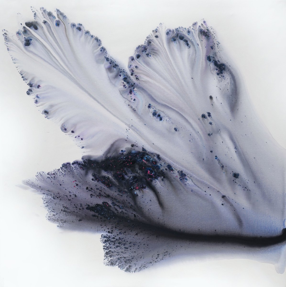 Abstract Acrylic Painting By Muriel Napoli, 39 X 39", Nature 166, Original Artwork